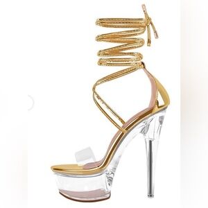 Platform Sexy Heels,transparent stiletto heel